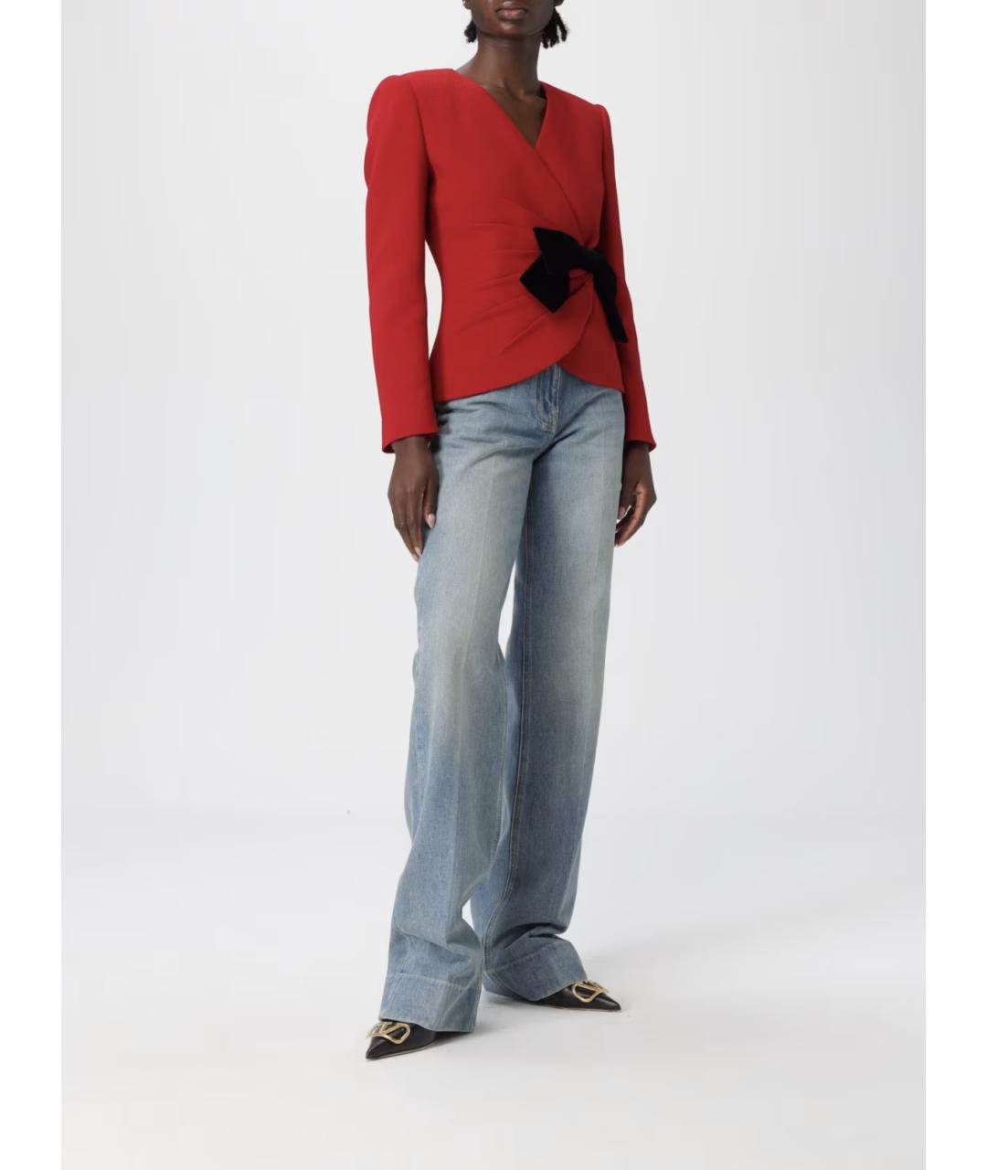 VALENTINO Красный шерстяной жакет/пиджак, фото 3