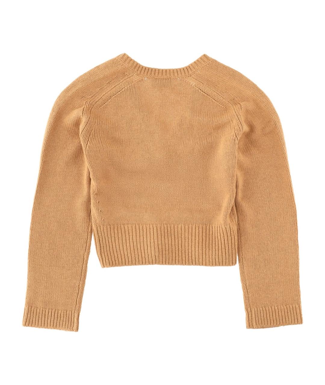 GANNI Бежевый шерстяной джемпер / свитер, фото 2