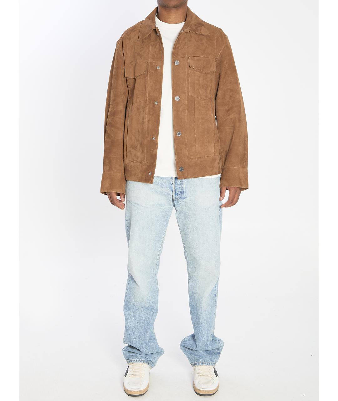 Ami Paris Коричневая замшевая куртка, фото 6