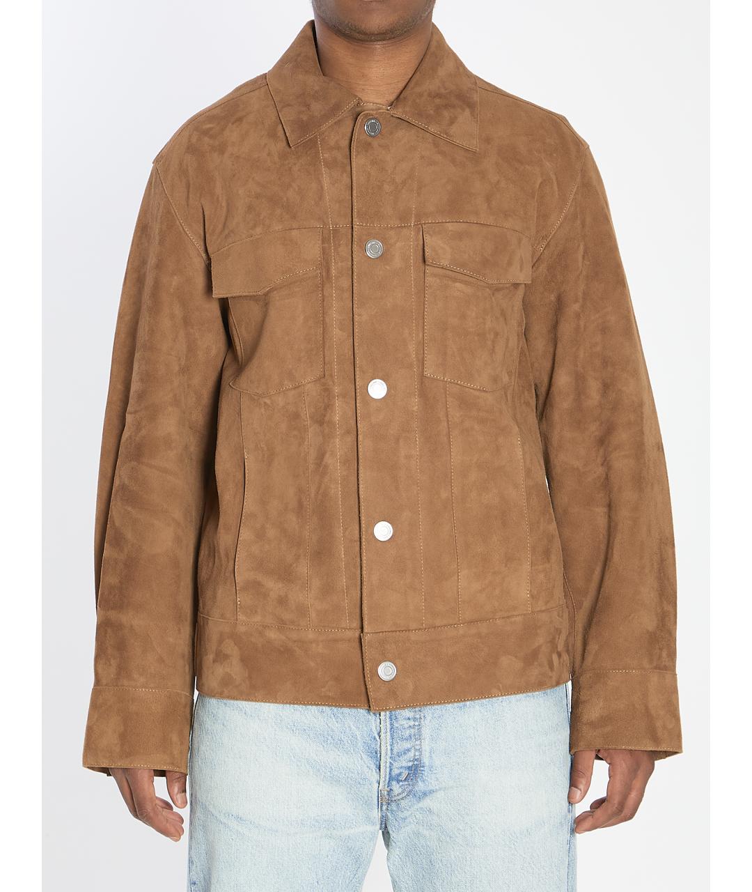 Ami Paris Коричневая замшевая куртка, фото 2