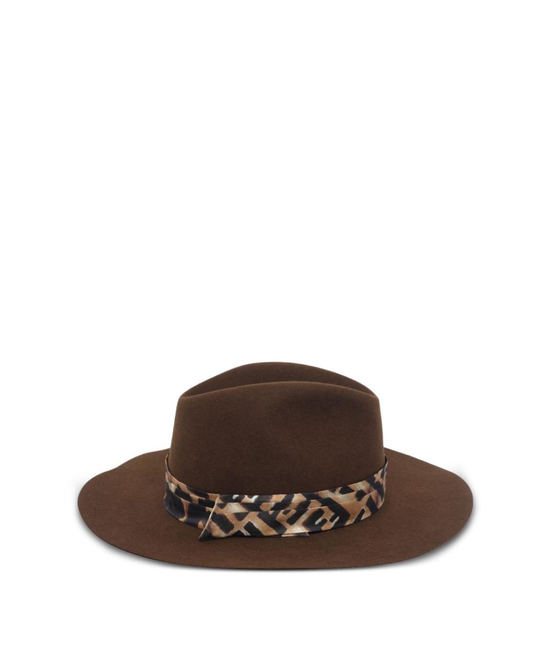 FENDI Коричневая кожаная шляпа, фото 1
