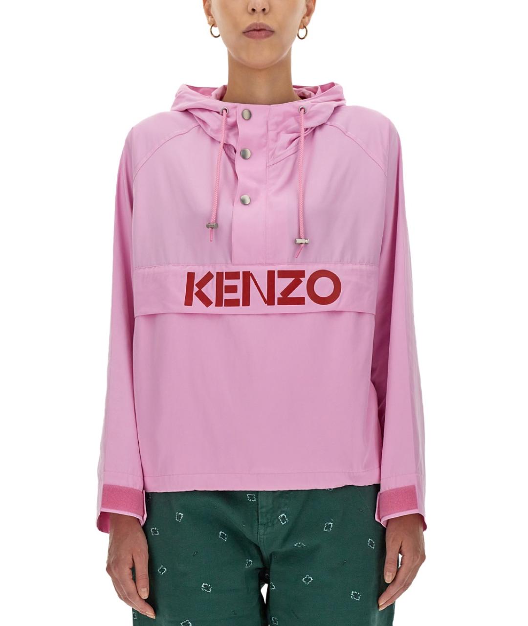 KENZO Розовая полиэстеровая куртка, фото 2