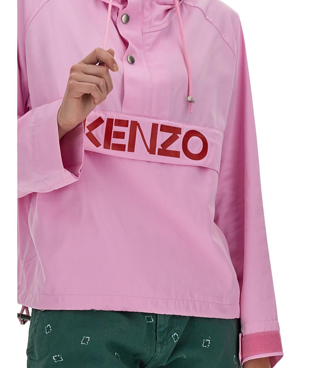 KENZO Розовая полиэстеровая куртка, фото 5