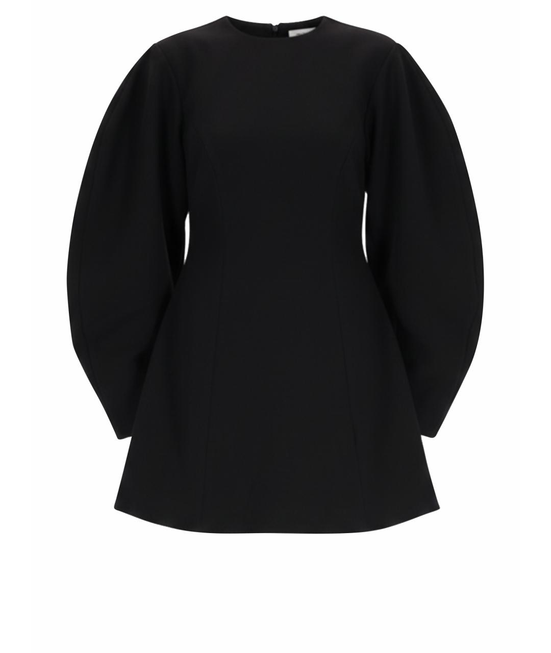 ROTATE Черное полиэстеровое повседневное платье, фото 1