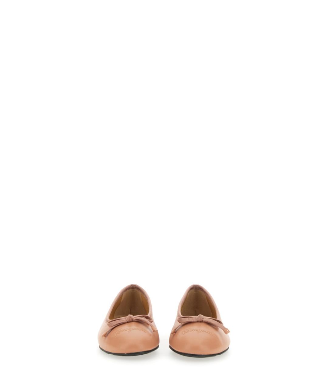 FERRAGAMO Розовые кожаные балетки, фото 4