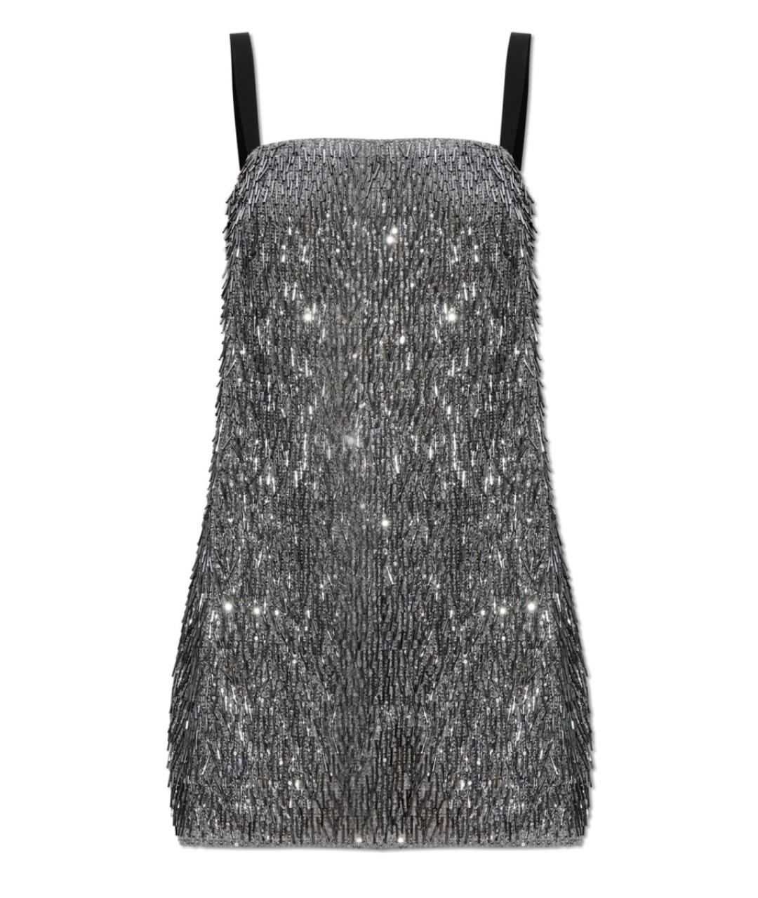 DOLCE&GABBANA Серебряное полиэстеровое вечернее платье, фото 1