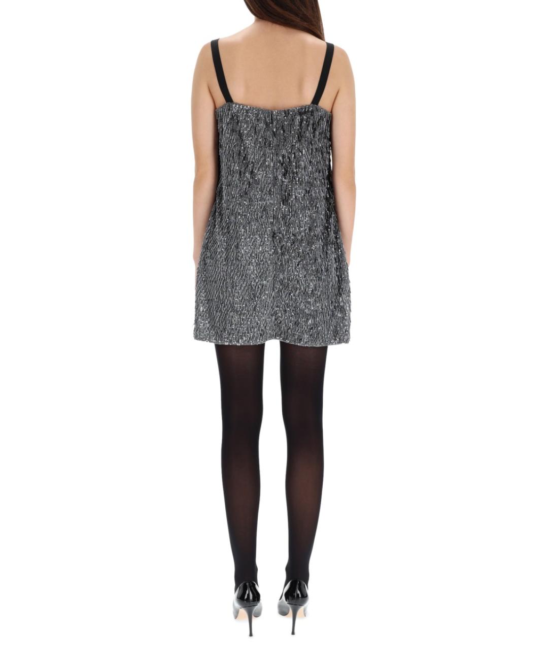 DOLCE&GABBANA Серебряное полиэстеровое вечернее платье, фото 2