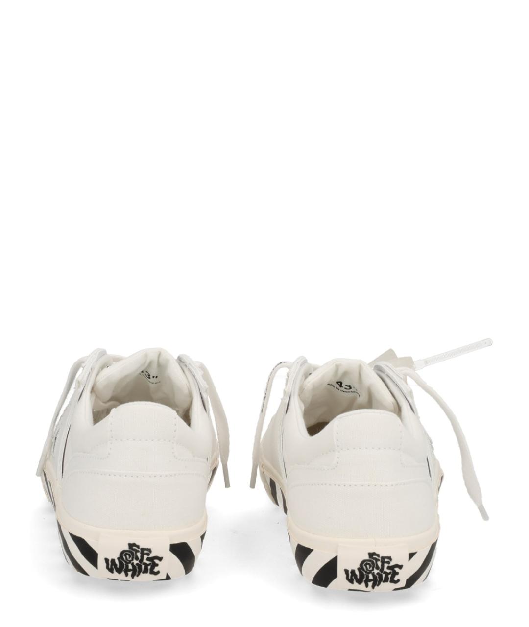 OFF-WHITE Белые текстильные низкие кроссовки / кеды, фото 5