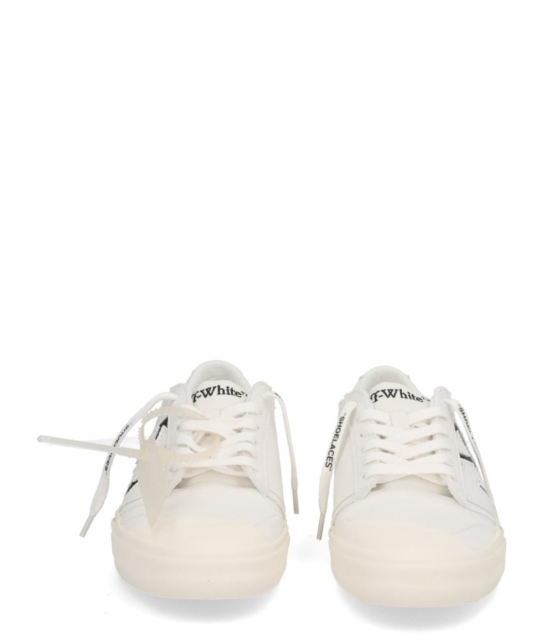 OFF-WHITE Белые текстильные низкие кроссовки / кеды, фото 4