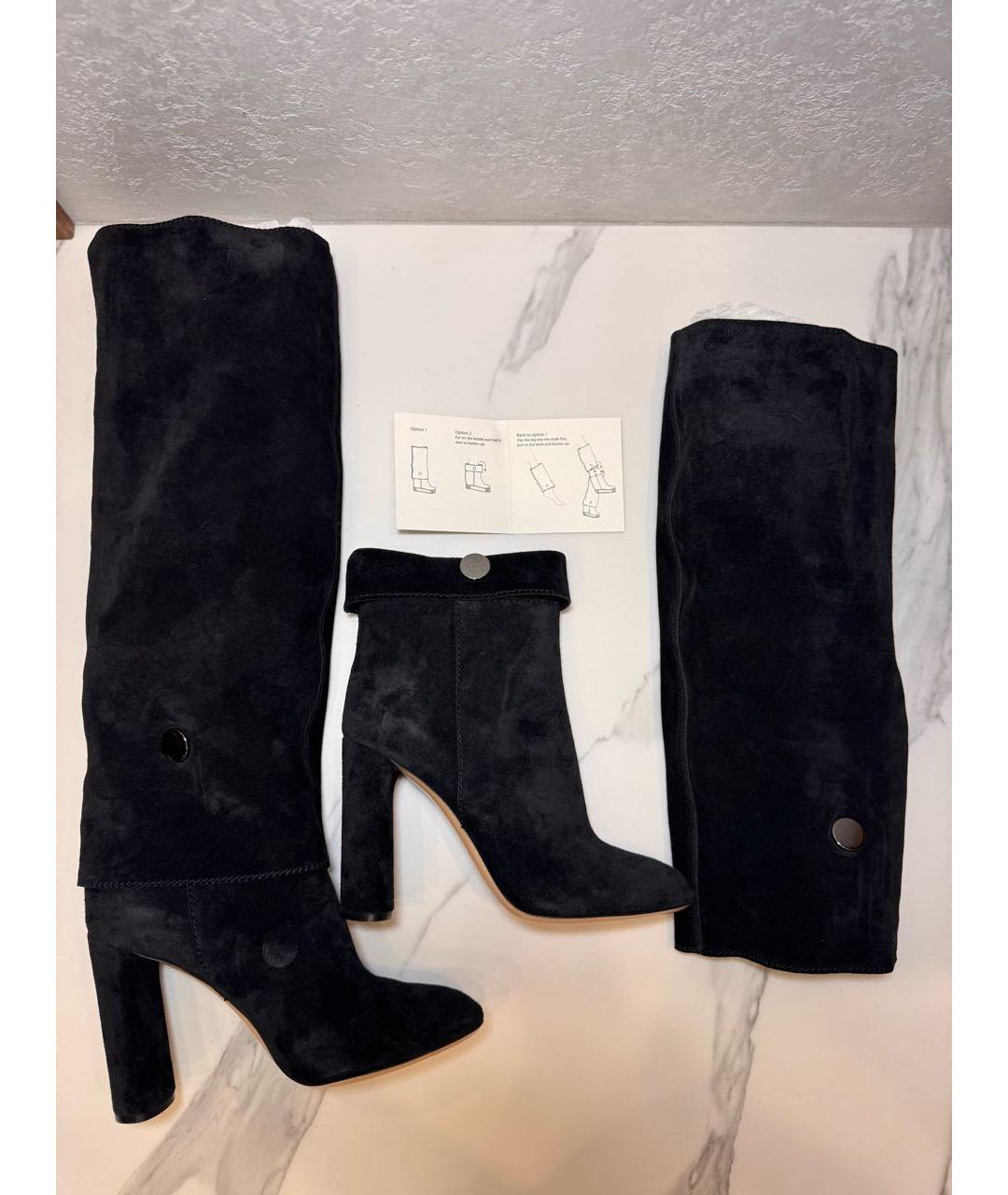 CASADEI Черные замшевые сапоги, фото 5