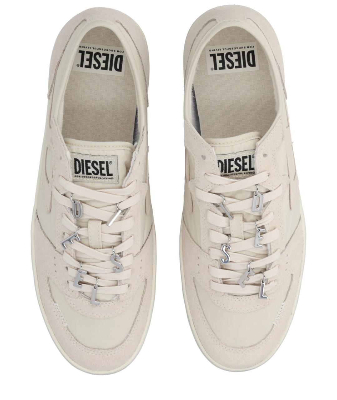 DIESEL Бежевые текстильные кеды, фото 5