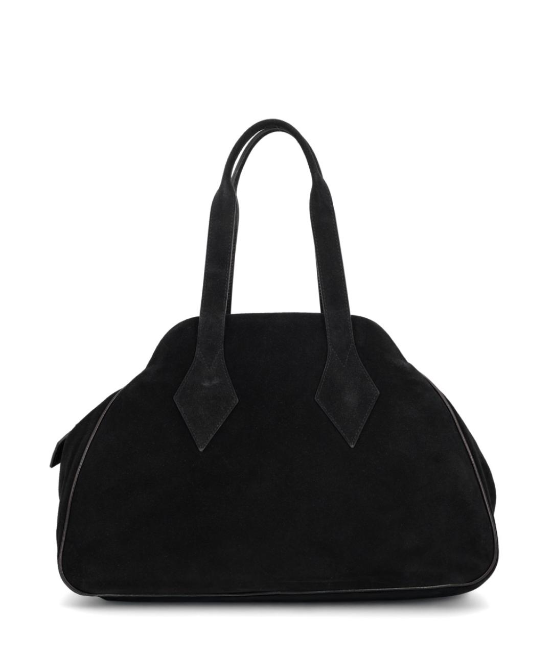 VIVIENNE WESTWOOD Черная кожаная сумка тоут, фото 4