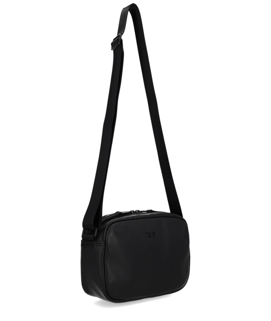 DIESEL Черная кожаная сумка через плечо, фото 2