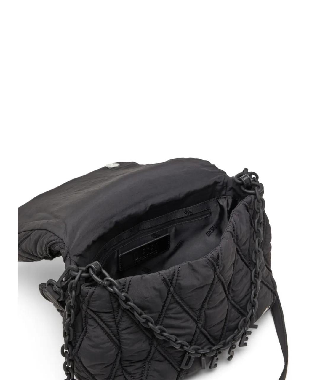 DIESEL Черная синтетическая сумка через плечо, фото 5