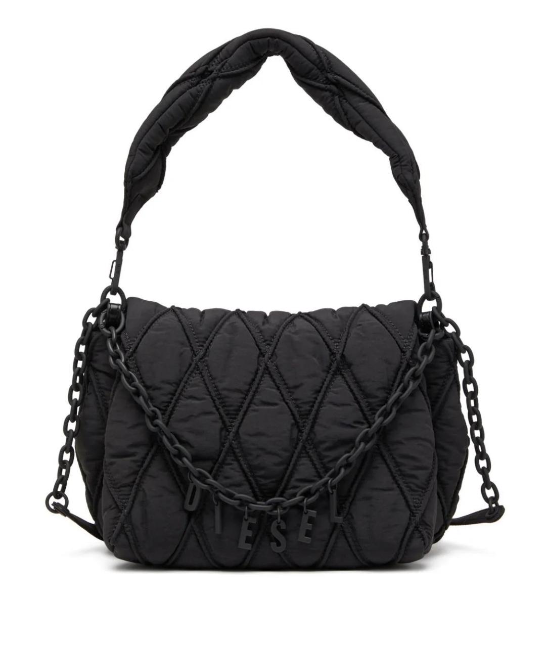 DIESEL Черная синтетическая сумка через плечо, фото 1
