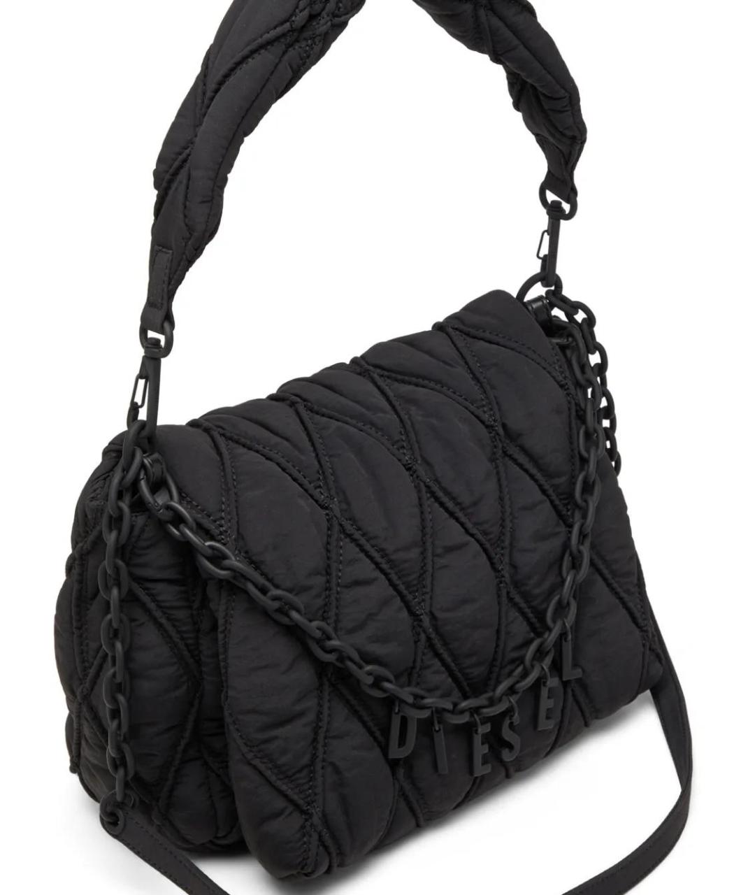 DIESEL Черная синтетическая сумка через плечо, фото 3
