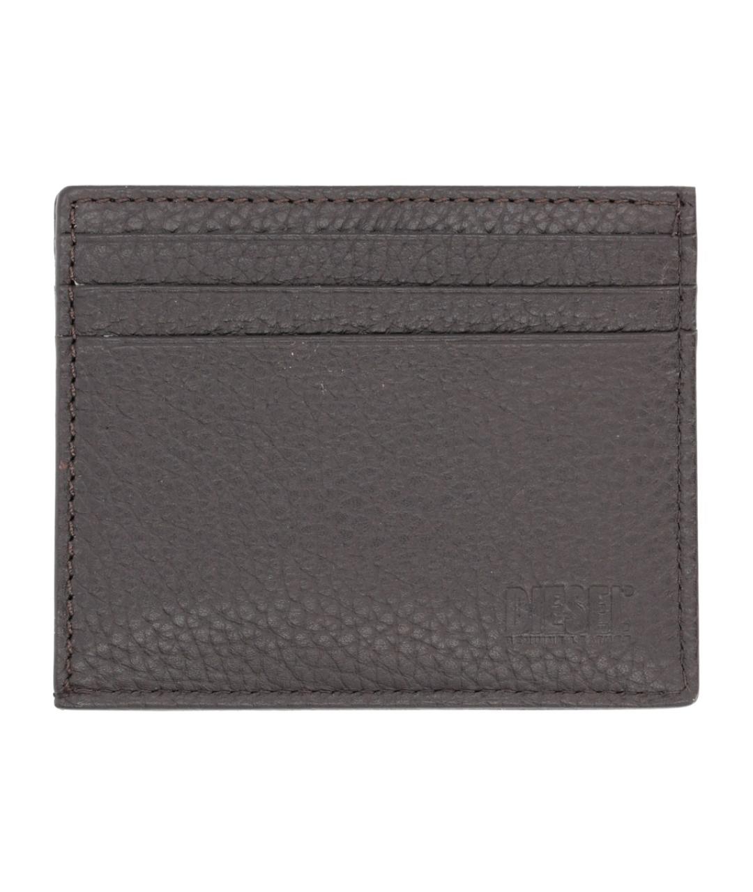 DIESEL Коричневый кожаный кардхолдер, фото 2