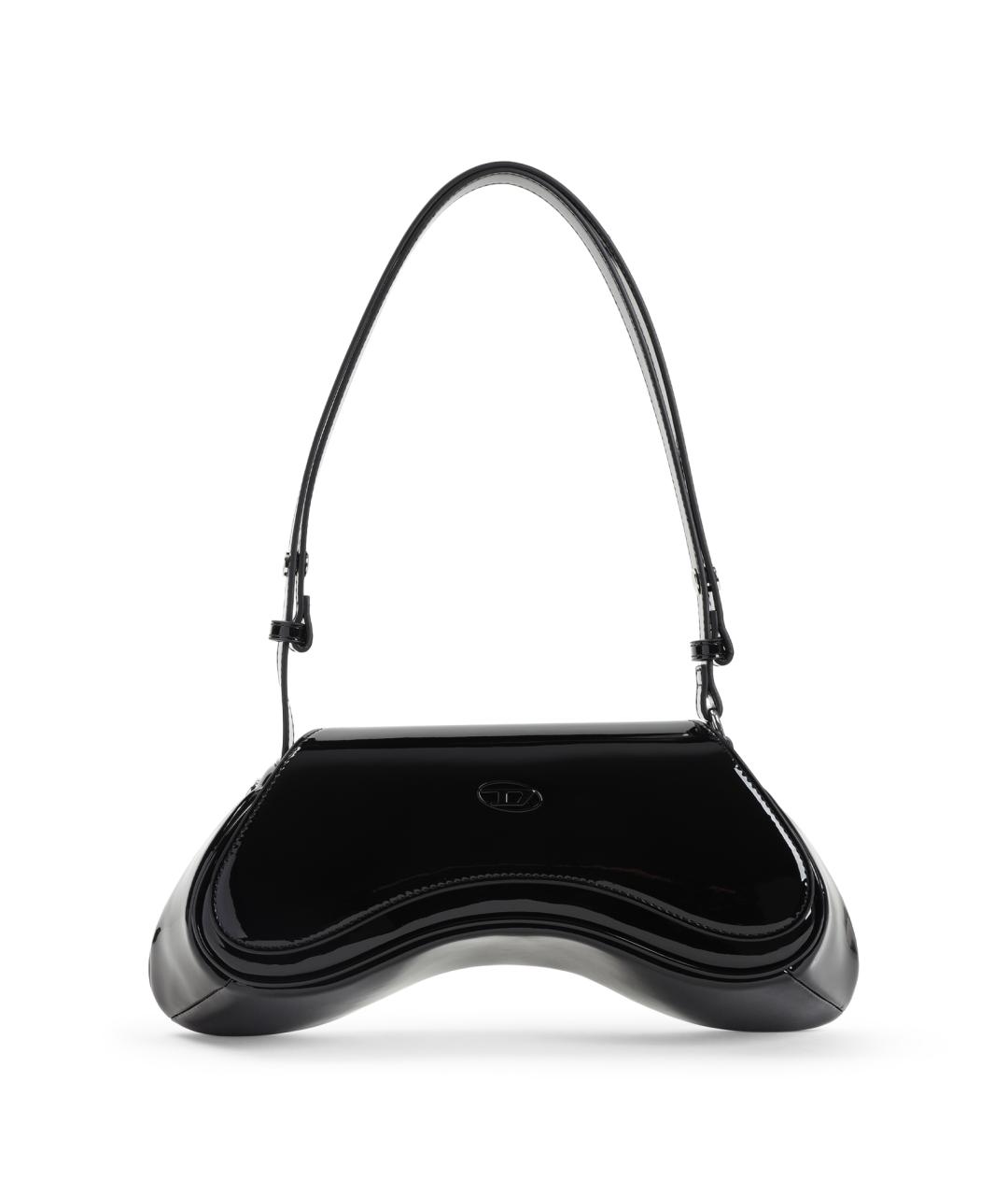 DIESEL Черная сумка через плечо из искусственной кожи, фото 1