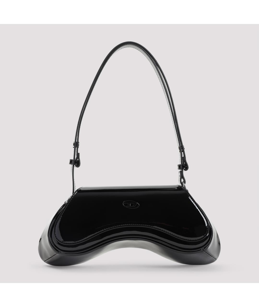 DIESEL Черная сумка через плечо из искусственной кожи, фото 2