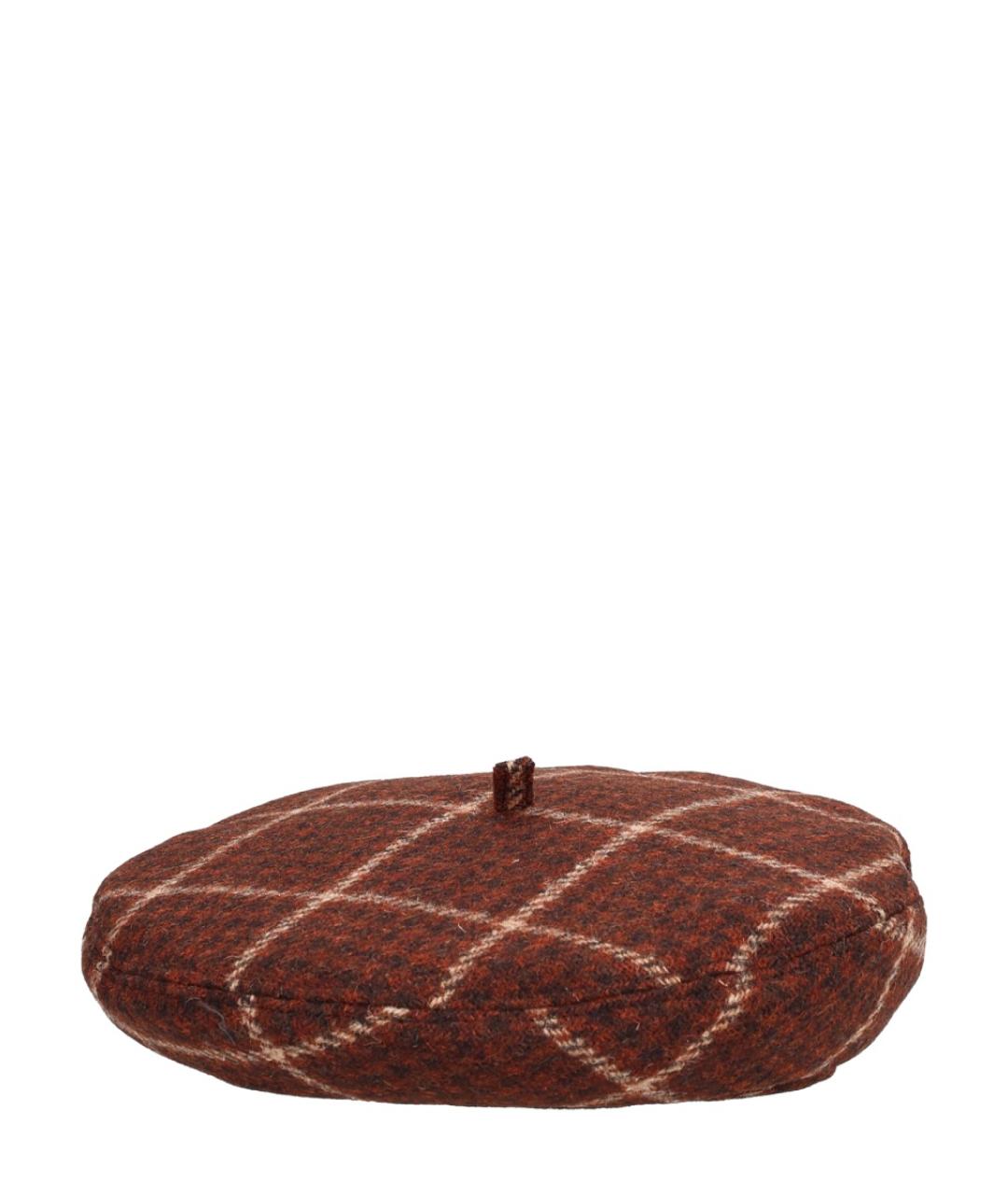 VIVIENNE WESTWOOD Коричневая шерстяная кепка, фото 2