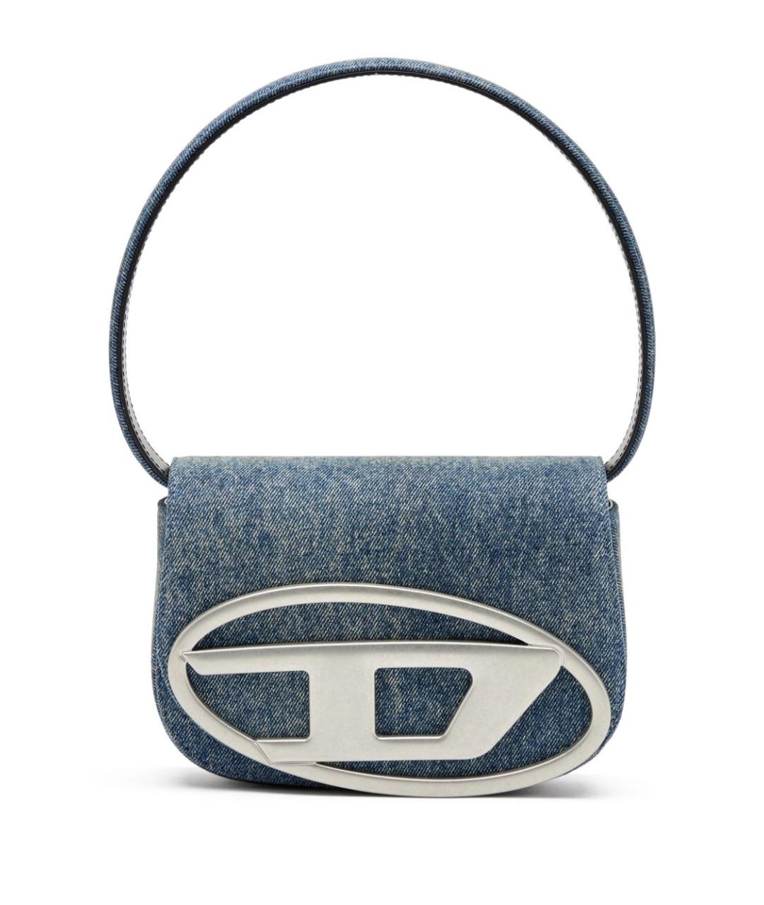 DIESEL Синяя хлопковая сумка с короткими ручками, фото 1