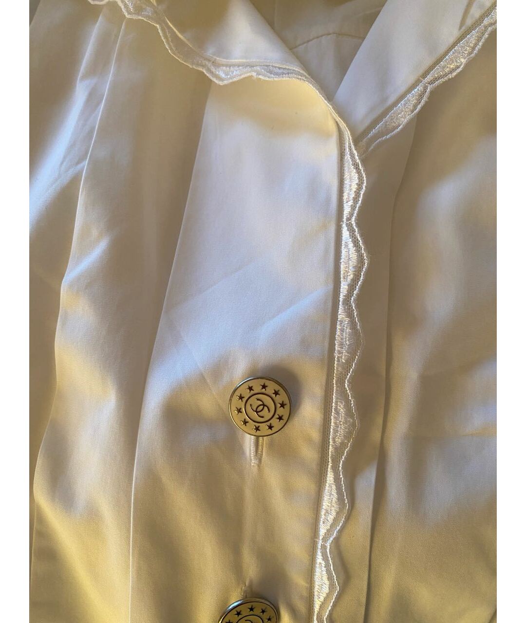 CHANEL PRE-OWNED Белая хлопковая рубашка, фото 4