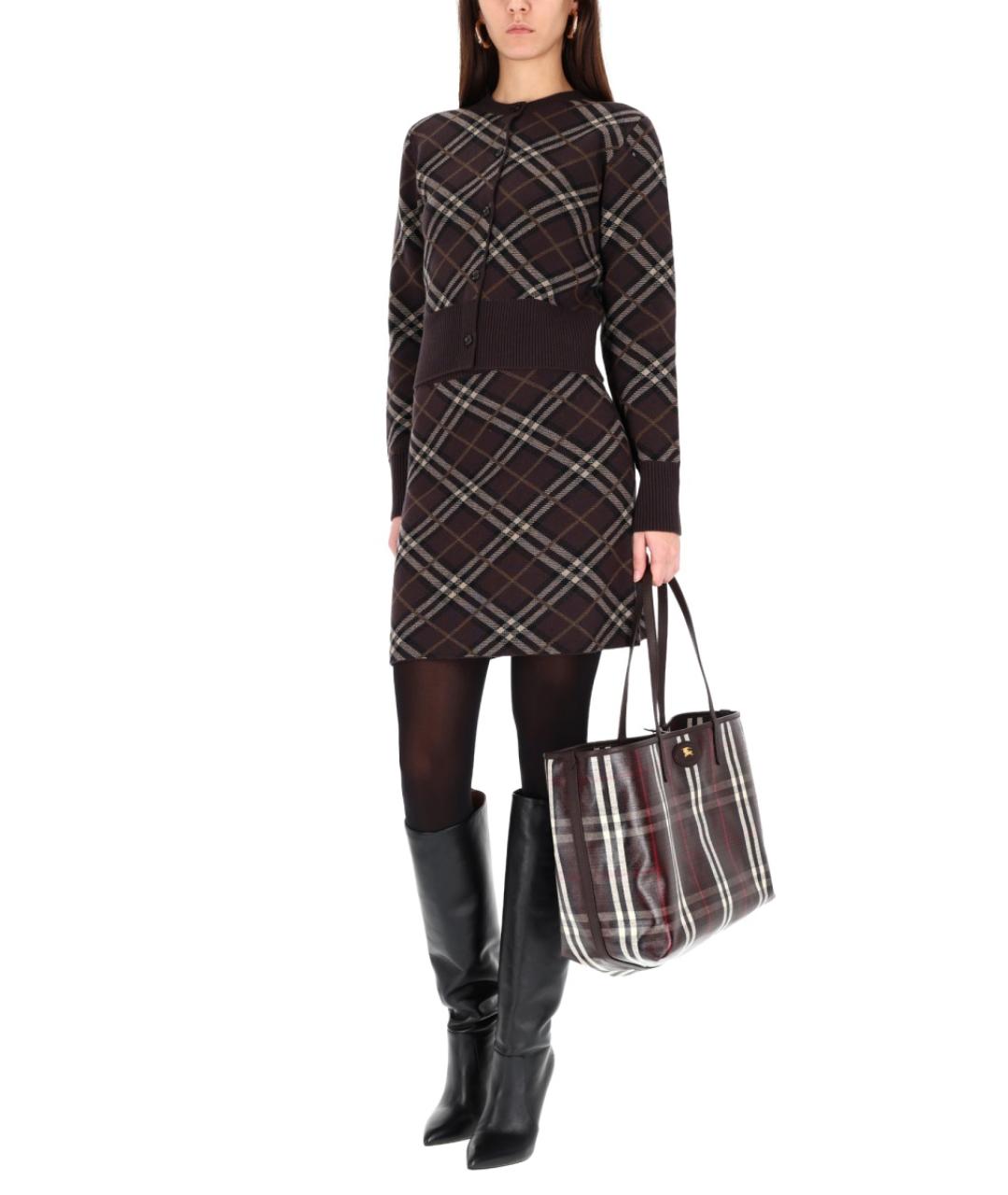 BURBERRY Коричневый шерстяной кардиган, фото 3