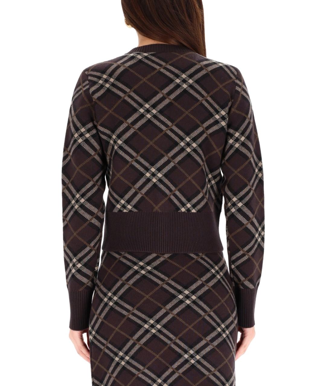BURBERRY Коричневый шерстяной кардиган, фото 5
