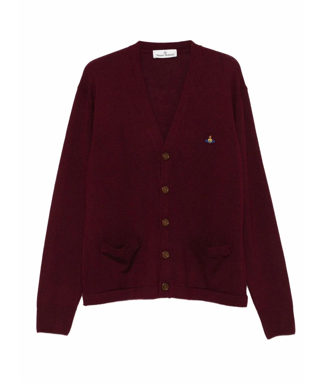 VIVIENNE WESTWOOD Бордовый шерстяной кардиган, фото 1