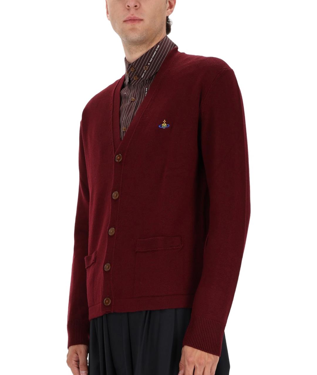 VIVIENNE WESTWOOD Бордовый шерстяной кардиган, фото 5