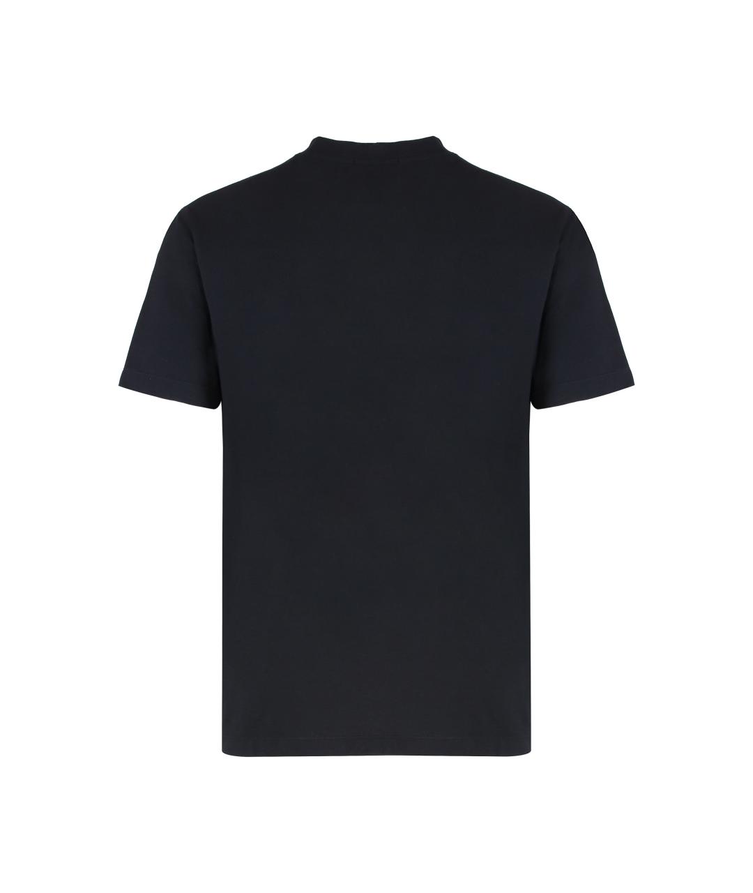 STONE ISLAND Синяя хлопковая футболка, фото 2