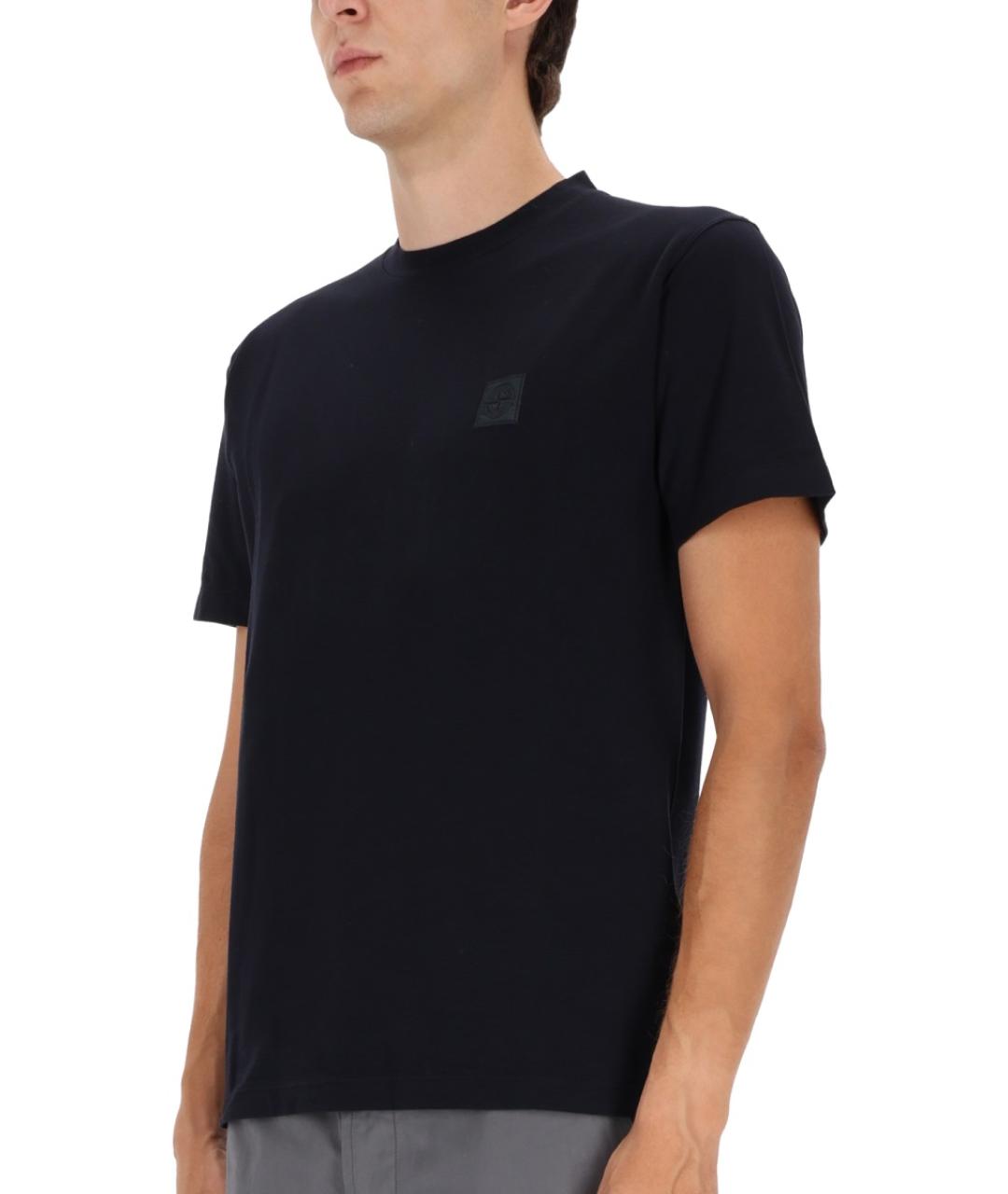 STONE ISLAND Синяя хлопковая футболка, фото 4