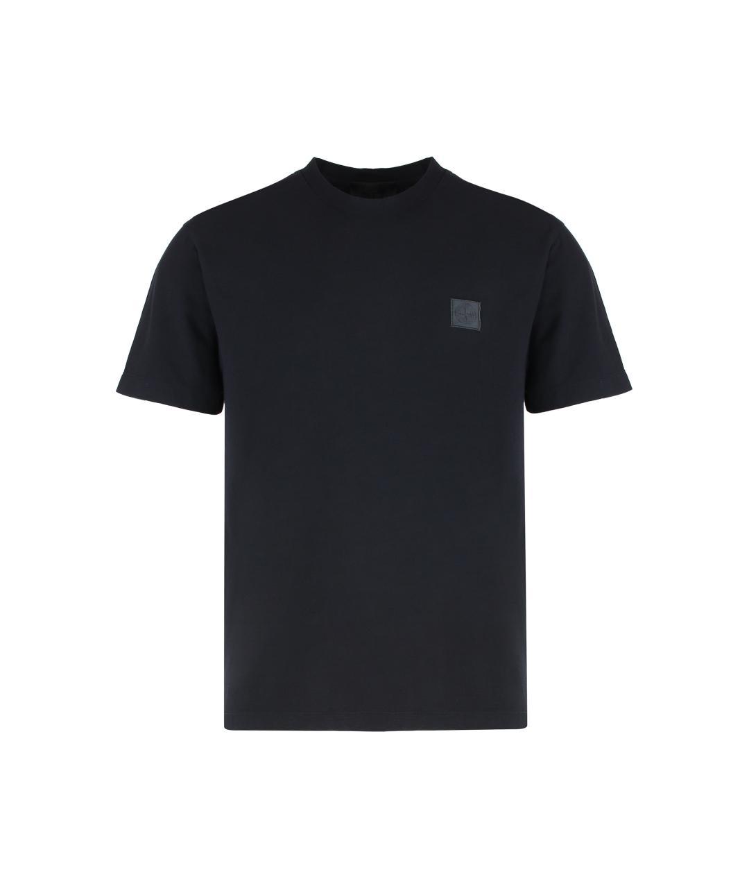 STONE ISLAND Синяя хлопковая футболка, фото 1