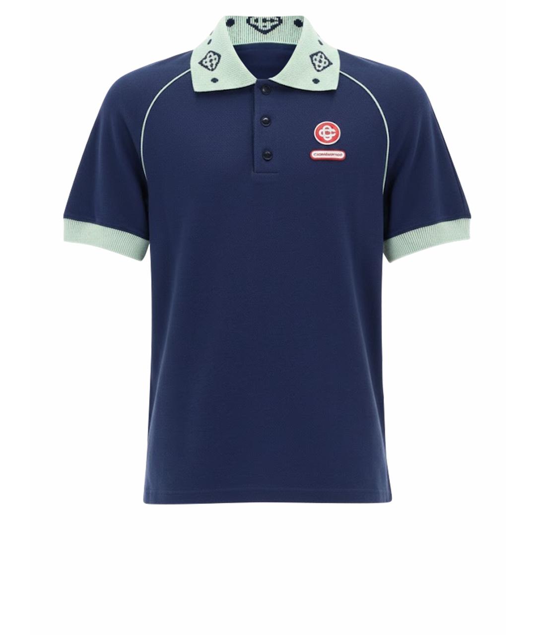 CASABLANCA Синяя хлопковая футболка, фото 1