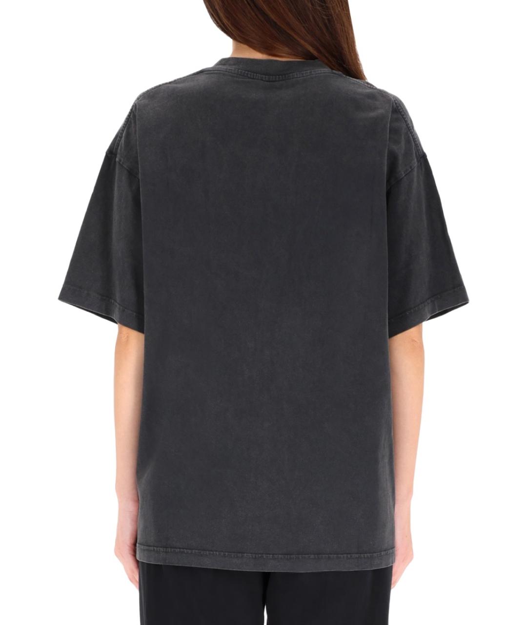 ALEXANDER WANG Черная хлопковая футболка, фото 4