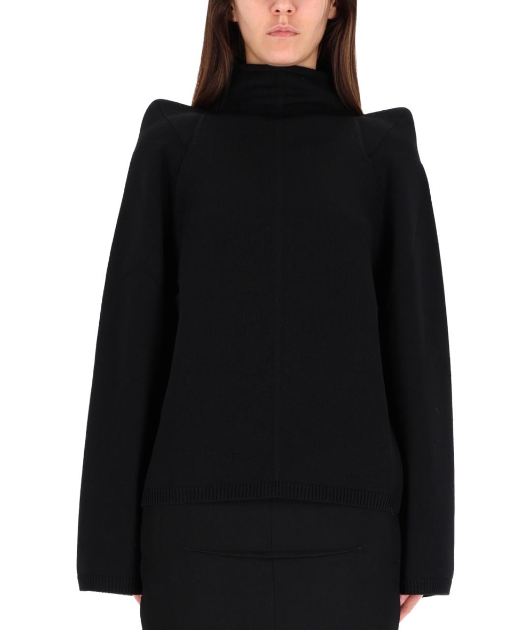 RICK OWENS Черный шерстяной джемпер / свитер, фото 5
