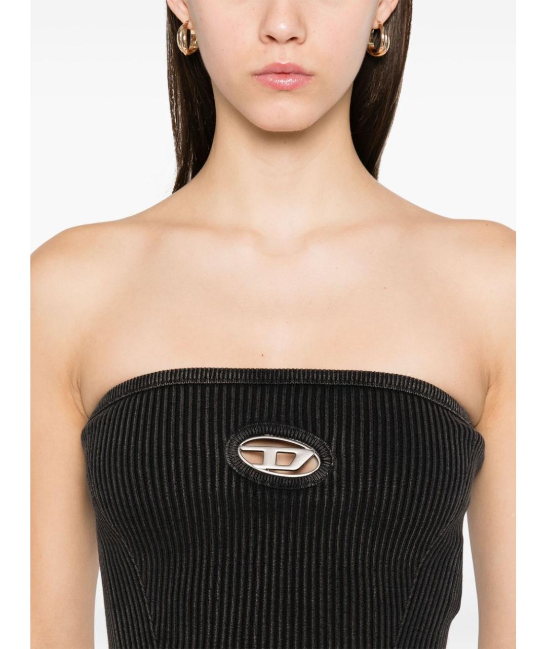 DIESEL Черная хлопковая майка, фото 5