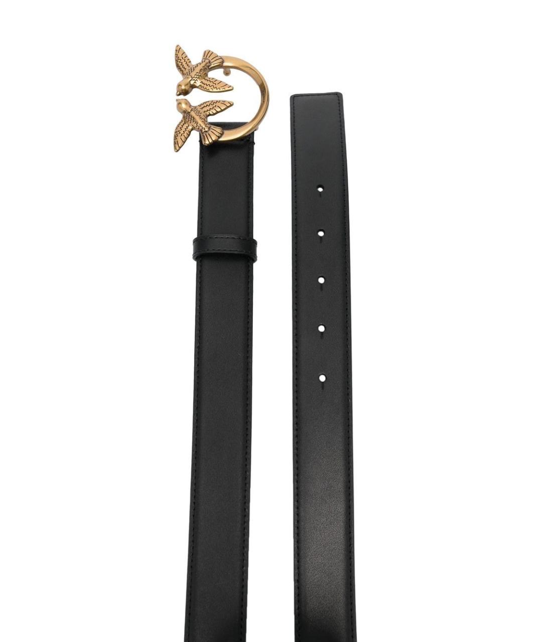 PINKO Черный кожаный ремень, фото 2