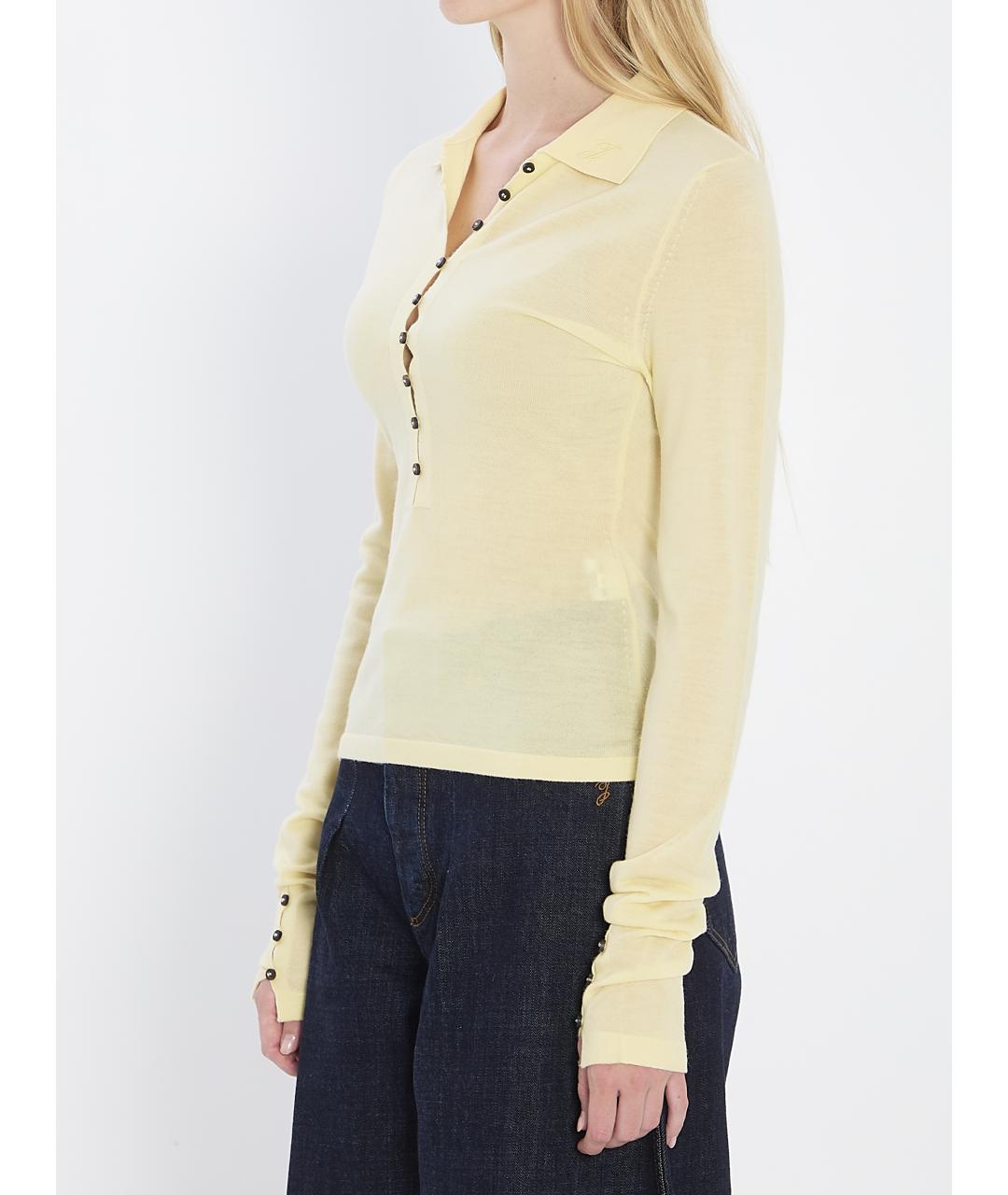 JACQUEMUS Желтая шерстяная водолазка, фото 2