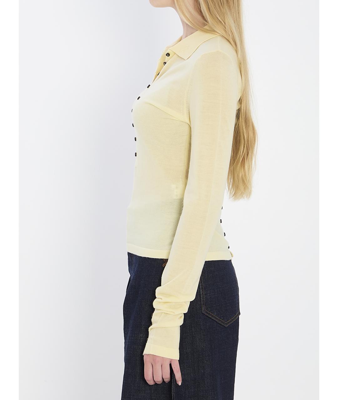 JACQUEMUS Желтая шерстяная водолазка, фото 3