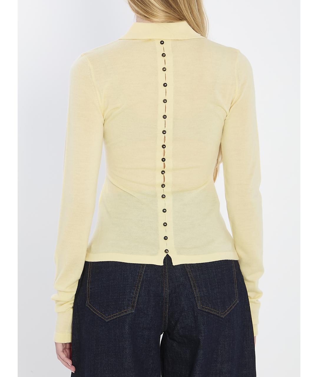 JACQUEMUS Желтая шерстяная водолазка, фото 4