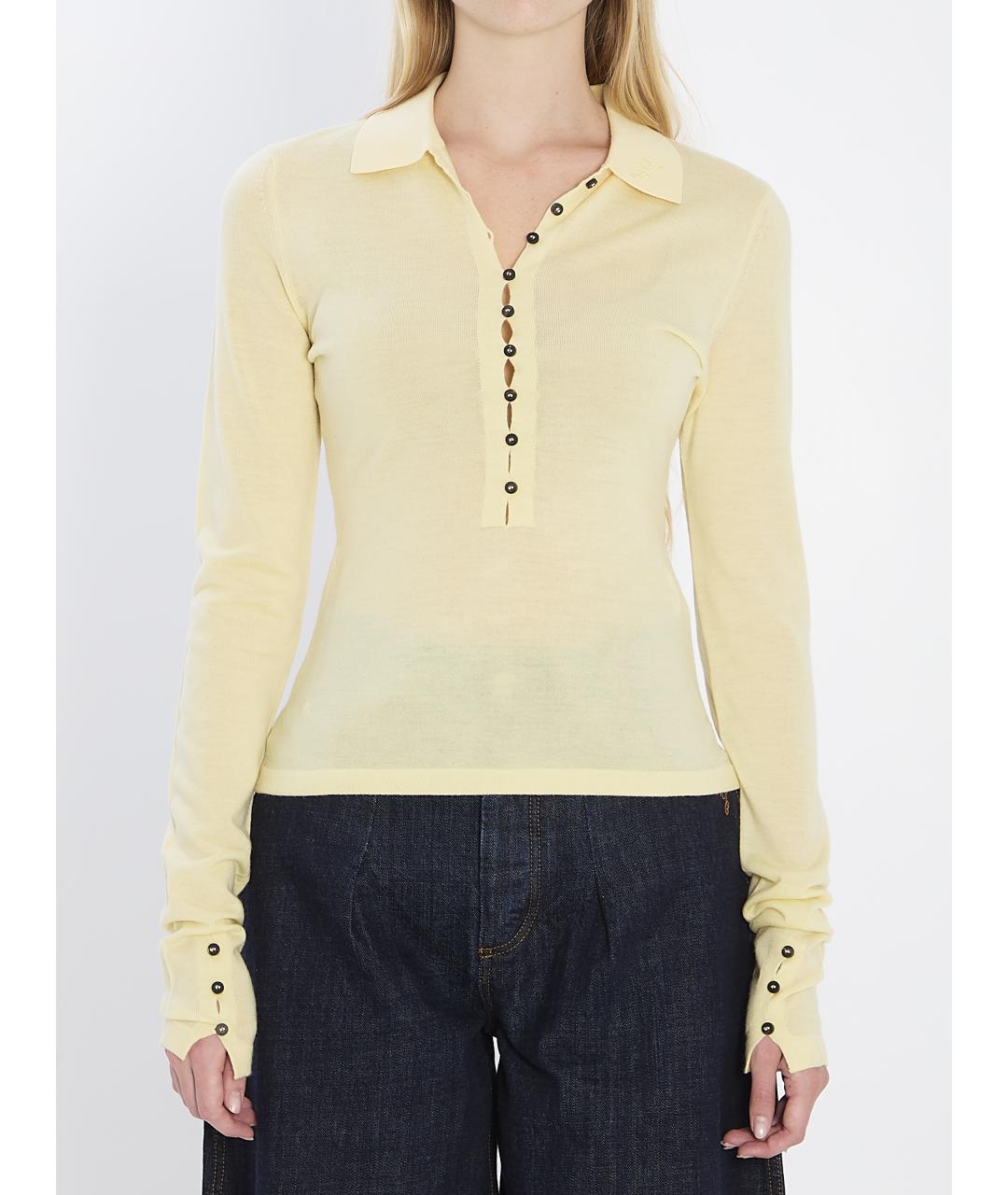 JACQUEMUS Желтая шерстяная водолазка, фото 5