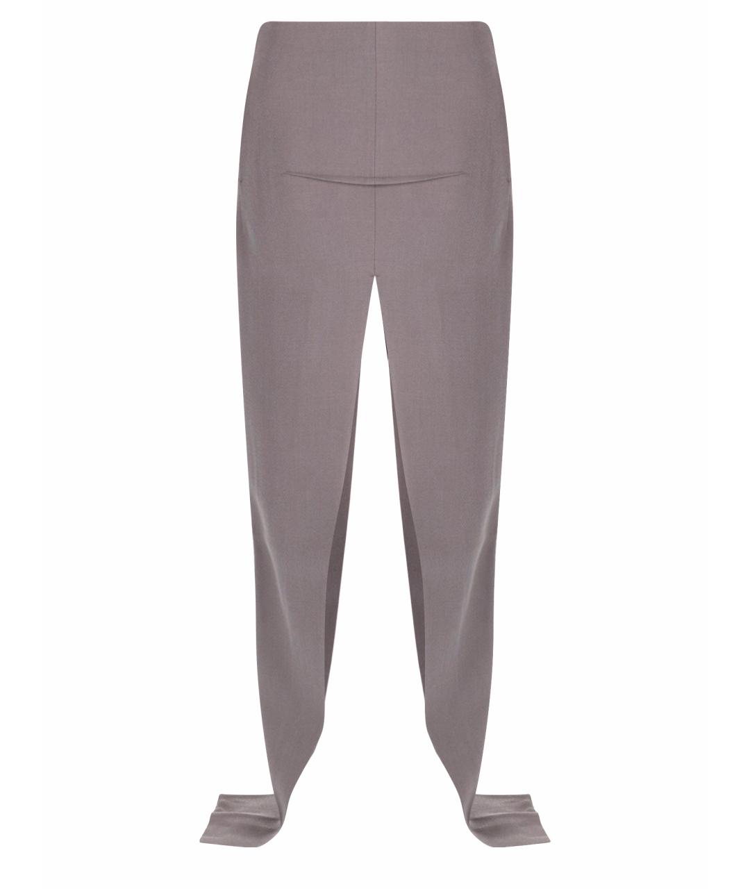 RICK OWENS Серая шерстяная юбка миди, фото 1