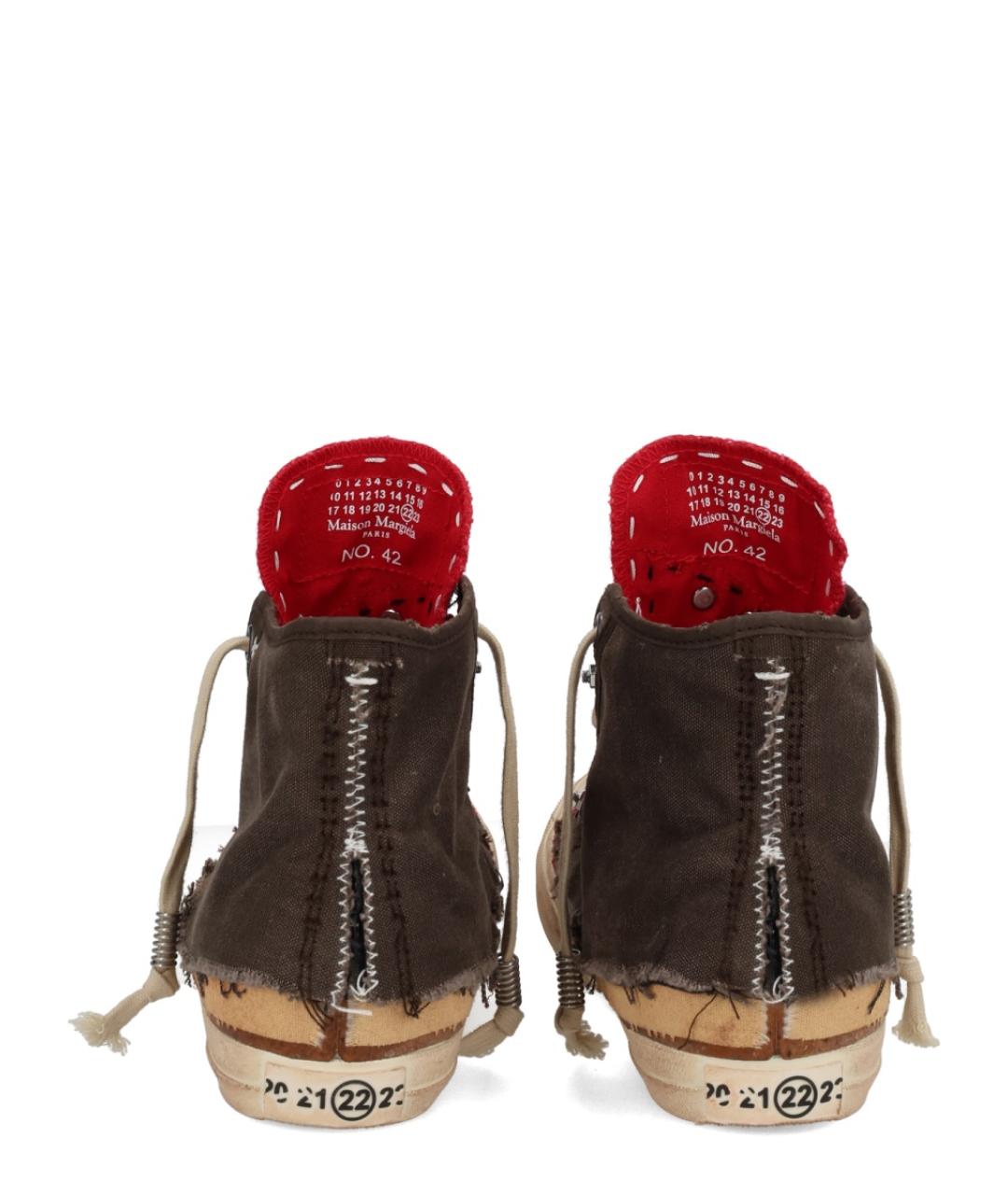 MAISON MARGIELA Мульти текстильные высокие кроссовки / кеды, фото 4