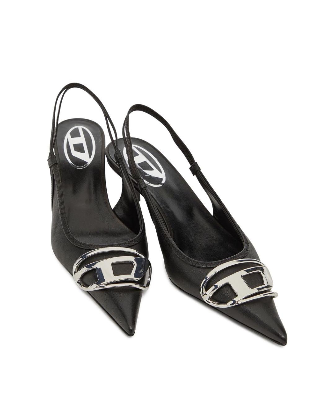 DIESEL Черные кожаные туфли, фото 4