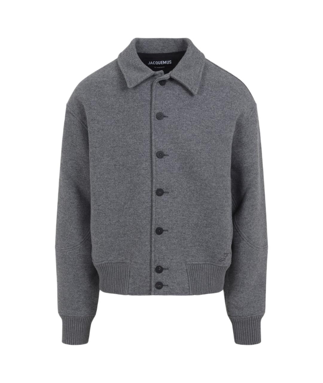 JACQUEMUS Серая шерстяная куртка, фото 1