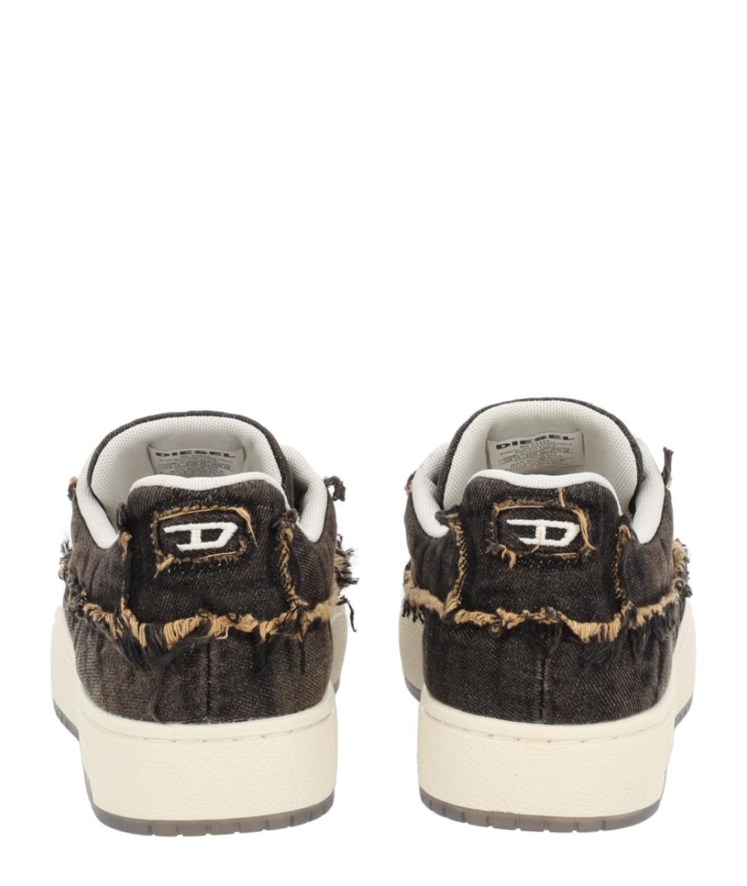 DIESEL Черные текстильные низкие кроссовки / кеды, фото 4