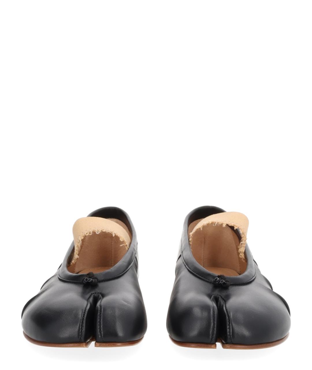 MAISON MARGIELA Черные кожаные балетки, фото 3