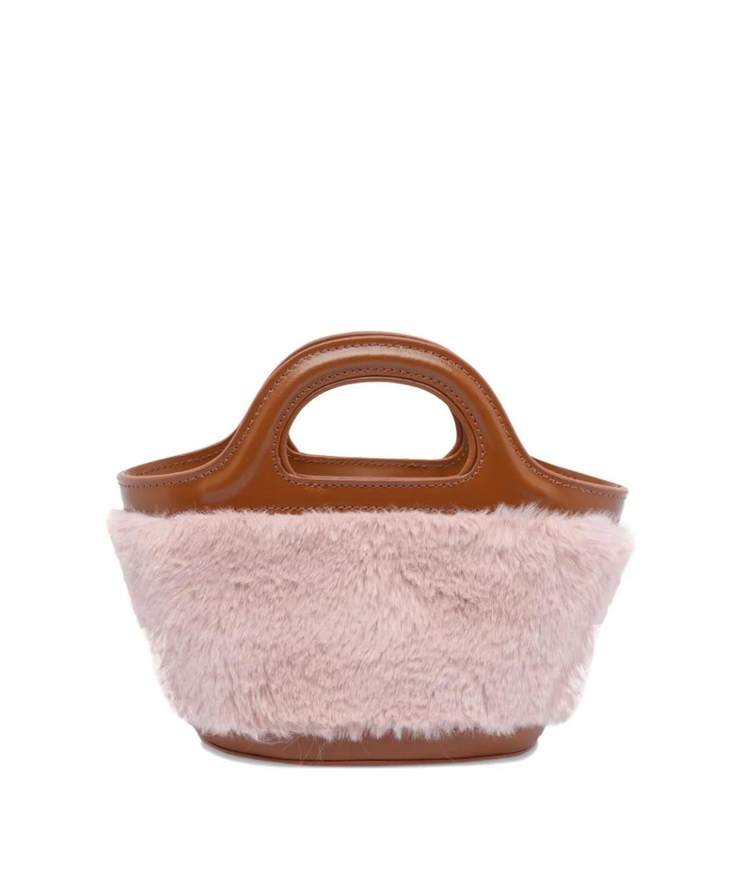 MARNI Розовая синтетическая сумка с короткими ручками, фото 2