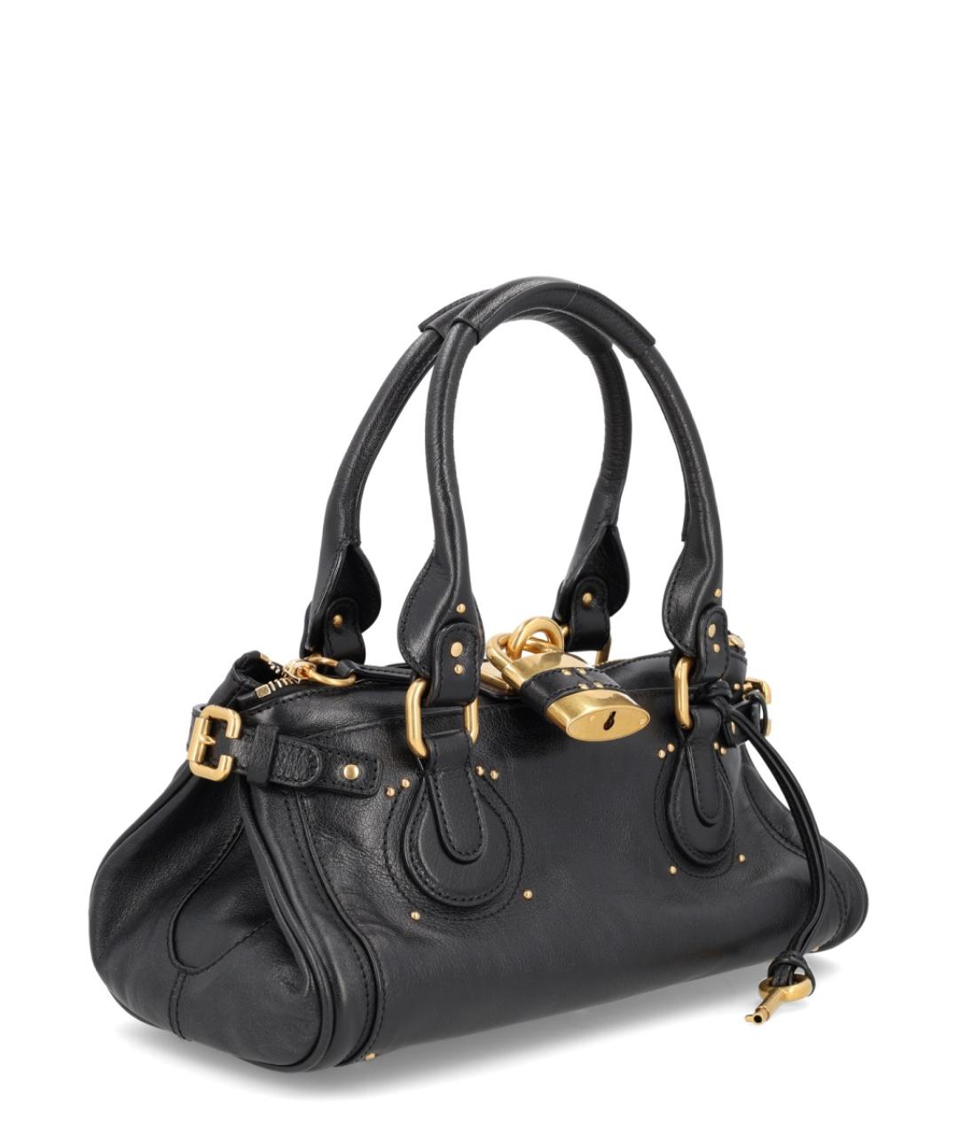 CHLOE Черная кожаная сумка тоут, фото 2